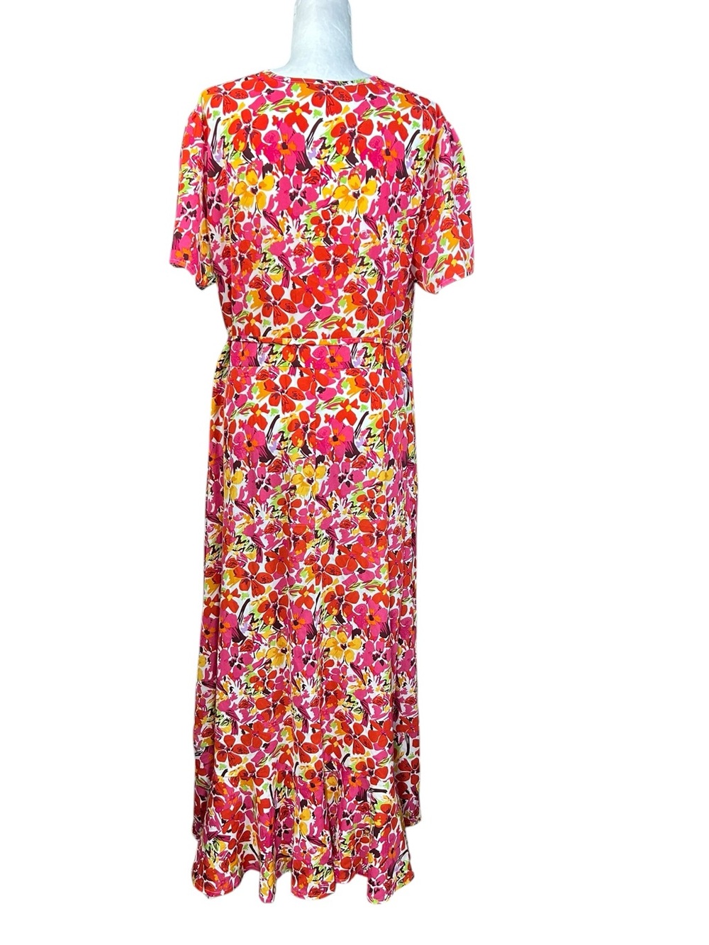 PRETTY GARDEN Summer Maxi Wrap Dress, XXL Wedding Guest Everyday - Picture 5 of 13